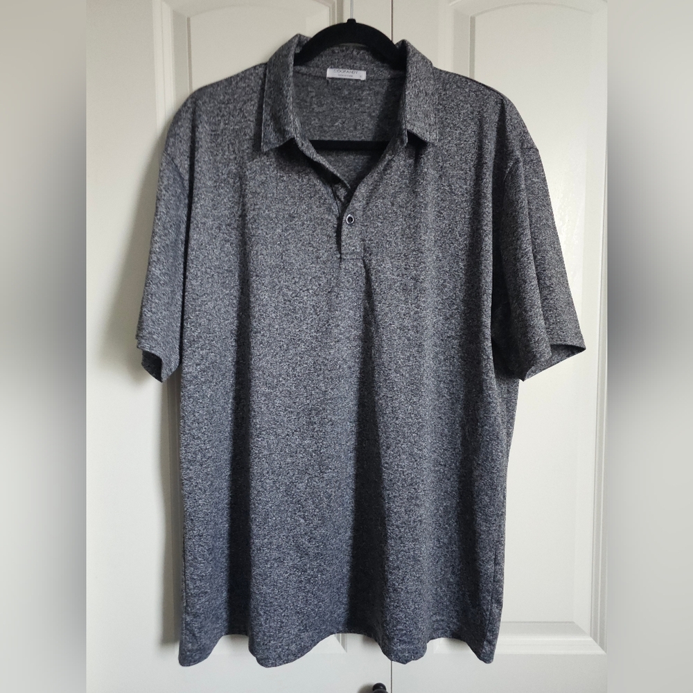 COOLFANDY MENS GREY short Sleeve Golf Polo Shirt Sz XL